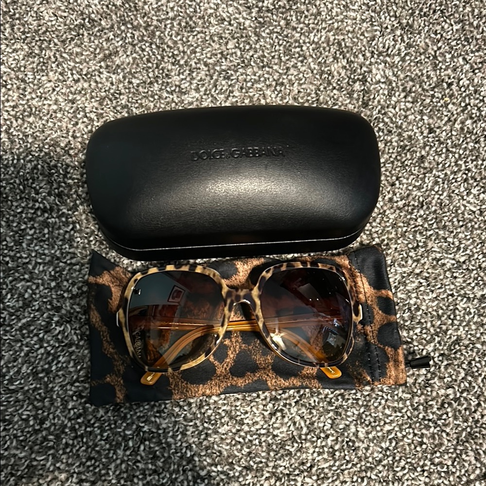 Dolce & Gabbana Leopard Print Sunglasses